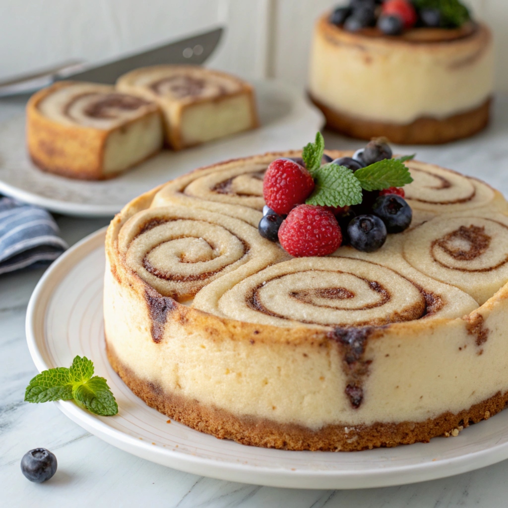 Decadent Cinnamon Roll Cheesecake