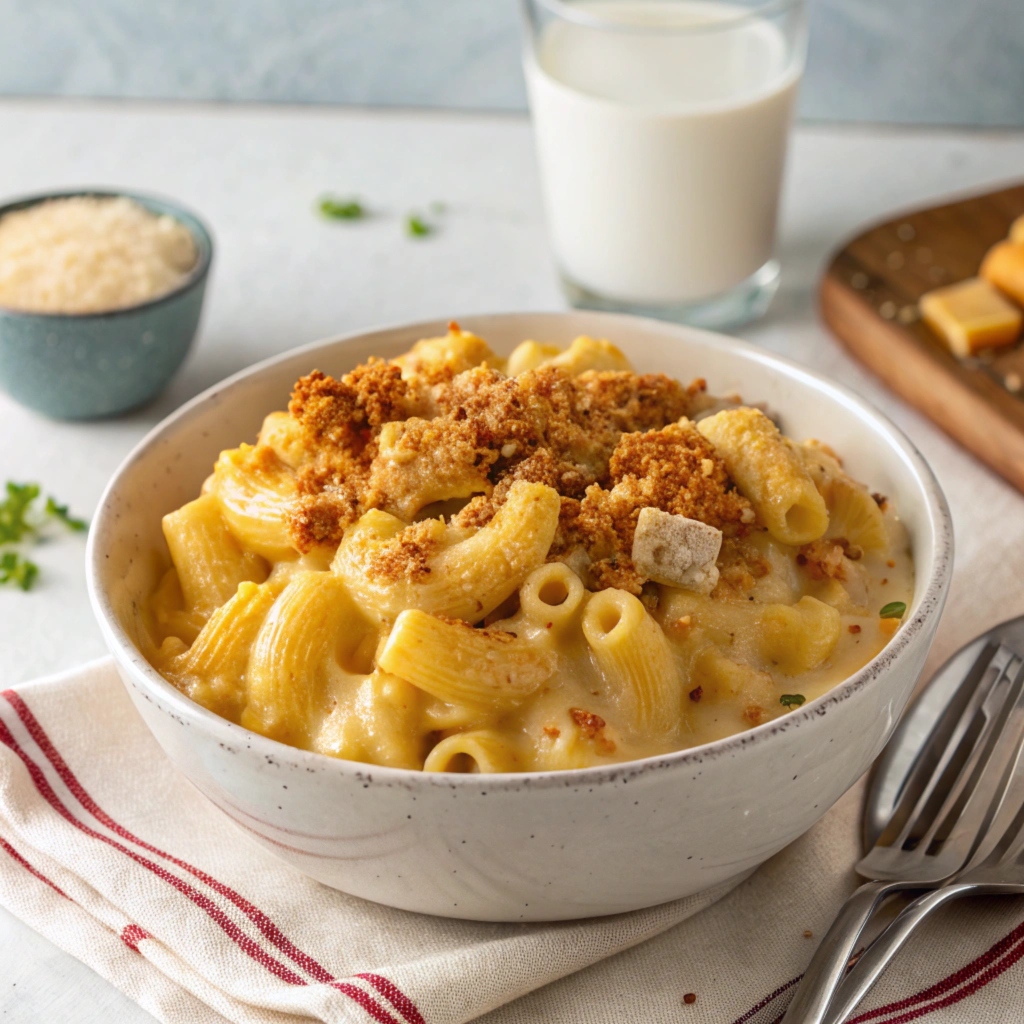 creamy protein mac and cheese